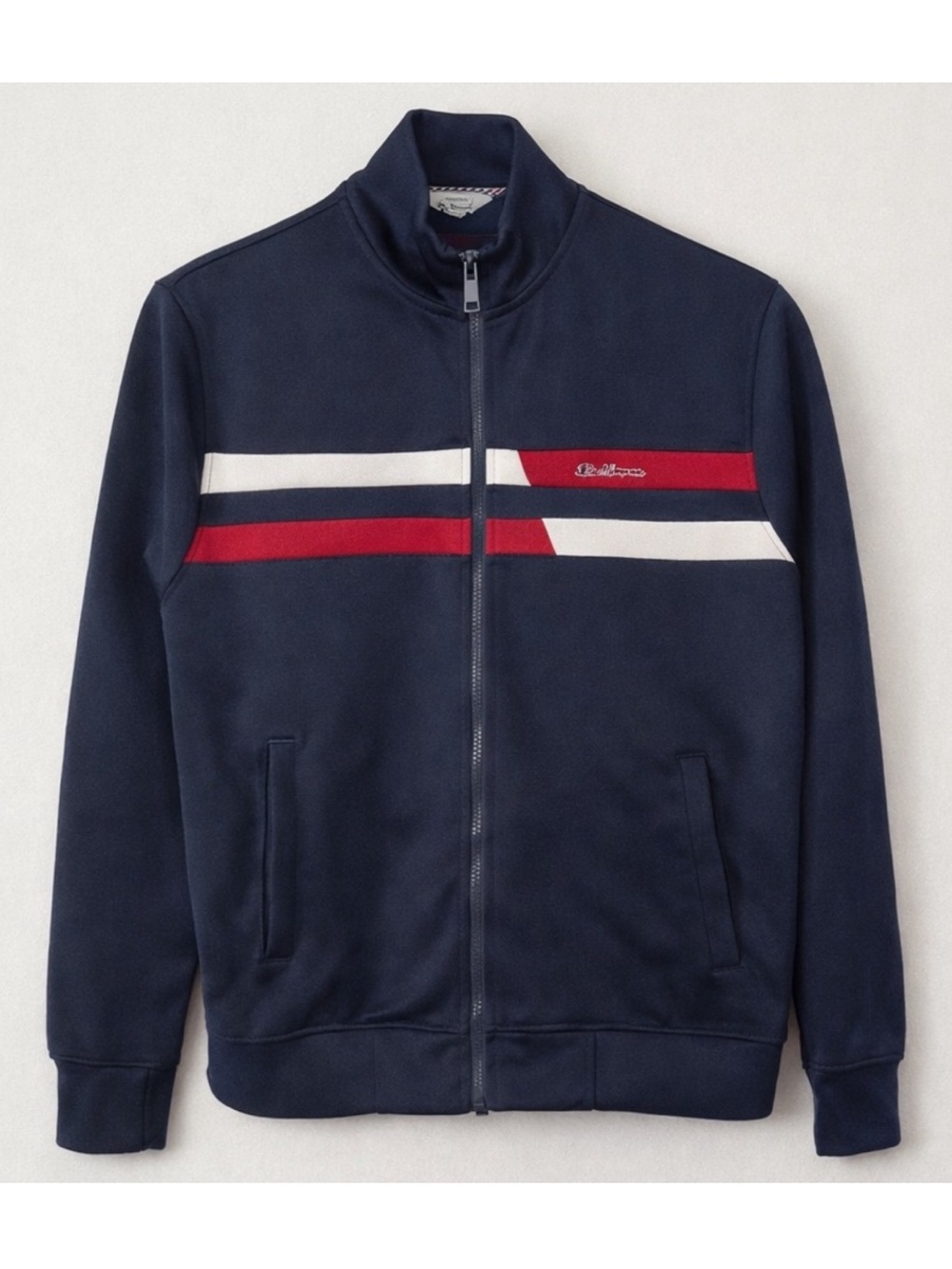 Ben Sherman Men’s Navy Track Jacket Medium | Retro Stripe Zip Up